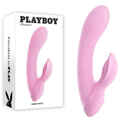 Playboy Pleasure RABBIT PARTY Rabbit Vibrator - Pink 15.2 cm USB Rechargeable - VIBRATORS - Mr and Mrs D's