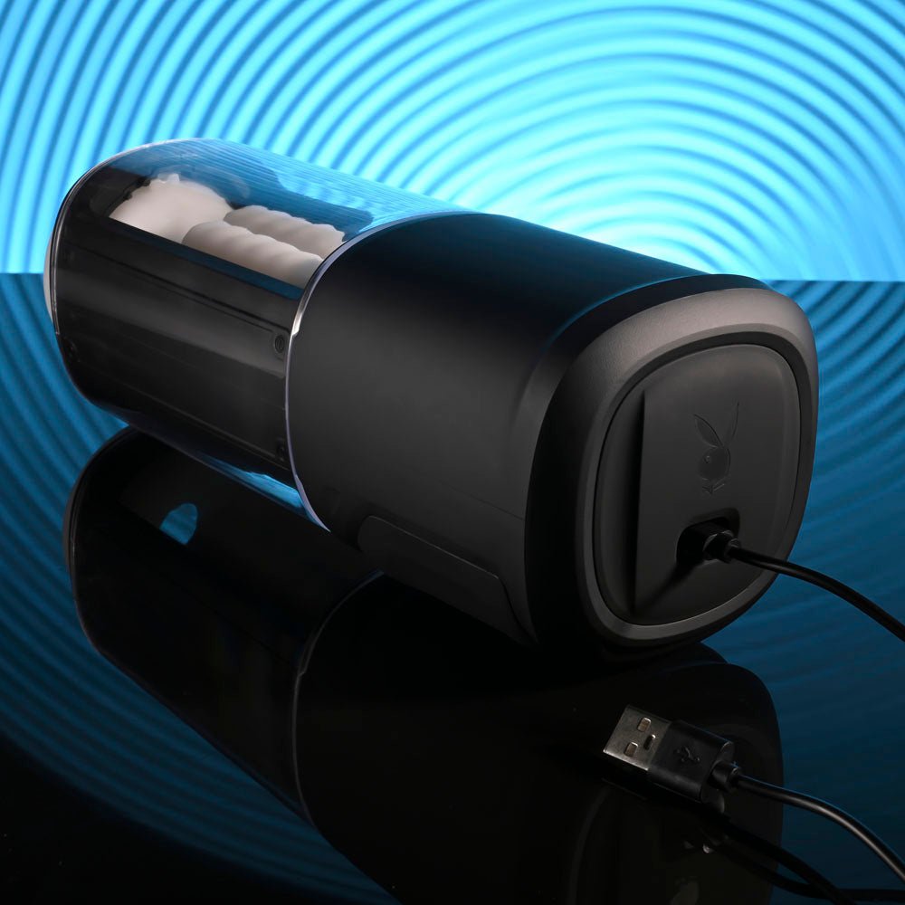 Playboy Pleasure SIDE PIECE - USB Rechargeable Warming Auto Stroker - Mr and Mrs D's