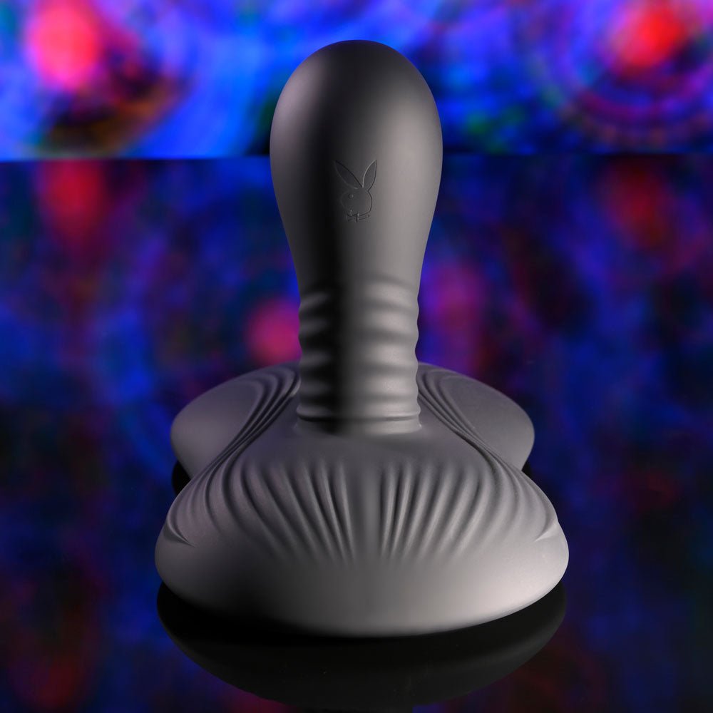 Playboy Pleasure SITTIN & SPINNIN - Spinning Vibrator & Grinder Pad with Remote Black USB Rechargeable - Mr and Mrs D's