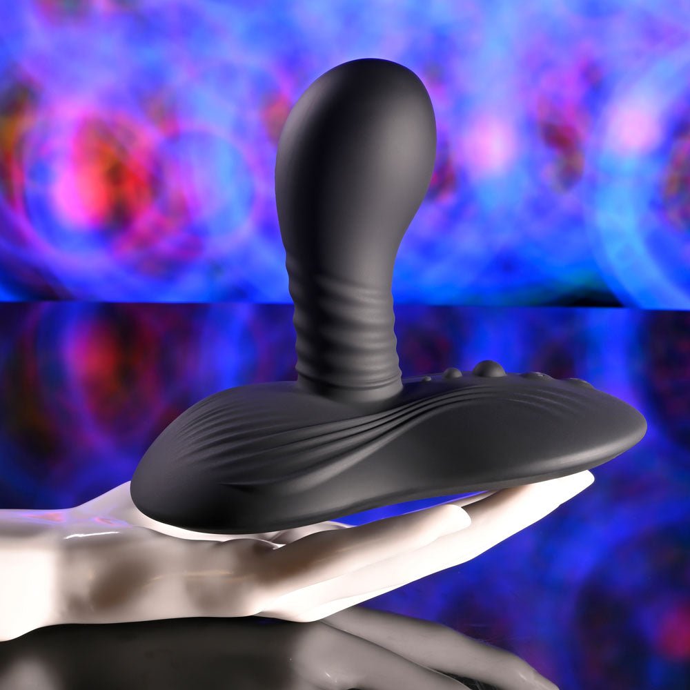 Playboy Pleasure SITTIN & SPINNIN - Spinning Vibrator & Grinder Pad with Remote Black USB Rechargeable - Mr and Mrs D's