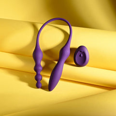 Playboy Pleasure THIS & THAT Flexible Dual Ended Vibrator - Purple 60 cm USB Rechargeable - VIBRATORS - Mr and Mrs D's