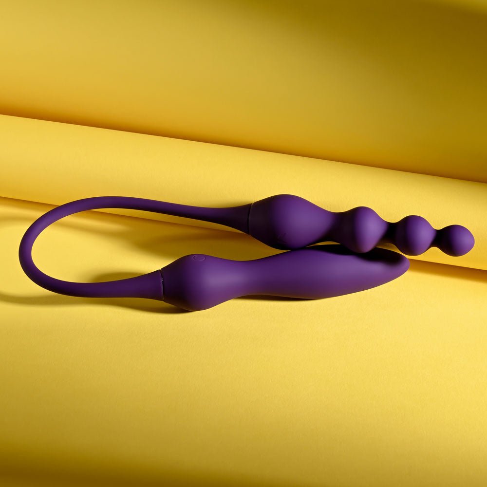 Playboy Pleasure THIS & THAT Flexible Dual Ended Vibrator - Purple 60 cm USB Rechargeable - VIBRATORS - Mr and Mrs D's
