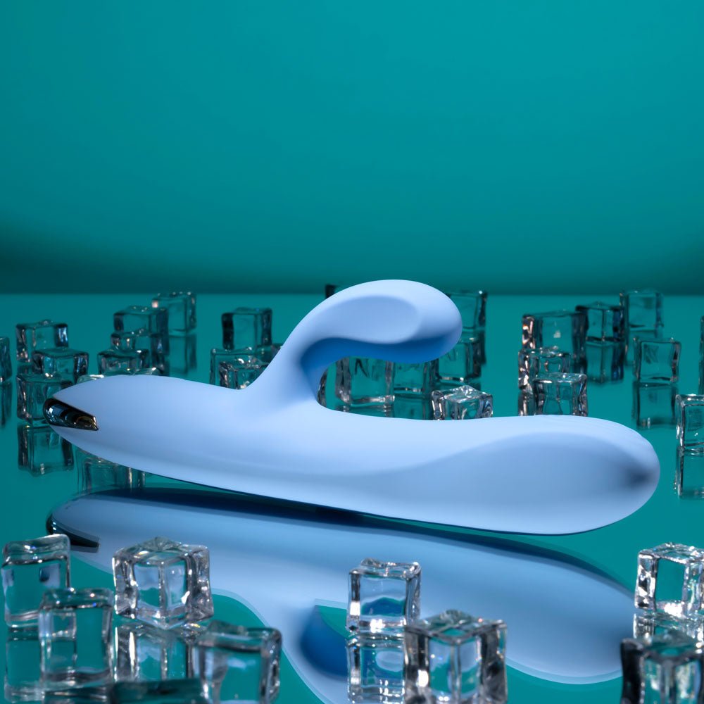 Playboy Pleasure UP AND AWAY - Blue 26.7 cm USB Rechargeable Rabbit Vibrator - Mr and Mrs D's