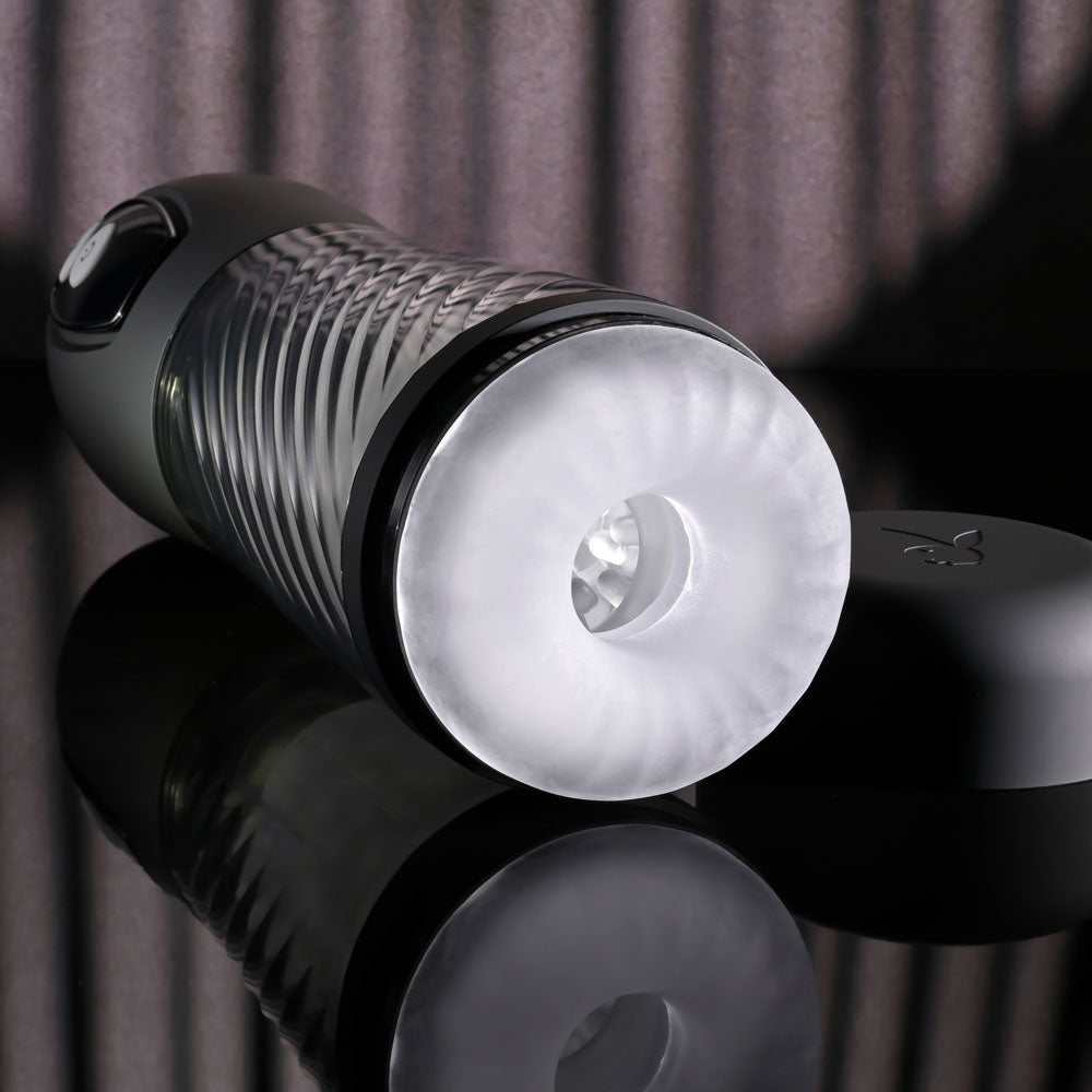 Playboy Pleasure WHIRLWIND - Clear USB Rechargeable Thrusting and Spinning Auto Stroker - MASTURBATORS - Mr and Mrs D's
