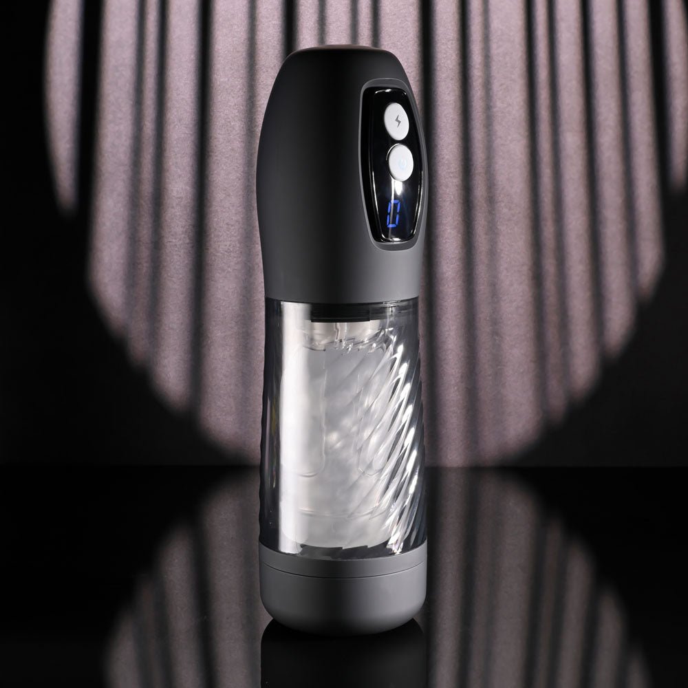 Playboy Pleasure WHIRLWIND - Clear USB Rechargeable Thrusting and Spinning Auto Stroker - MASTURBATORS - Mr and Mrs D's
