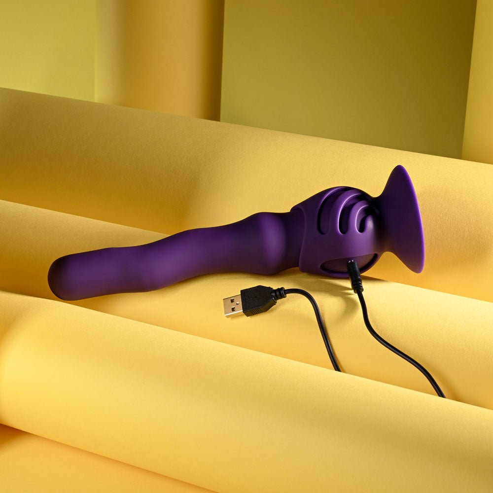 Playboy Pleasure WIGGLE IT Wiggling Vibrator - Purple 23.9 cm USB Rechargeable - VIBRATORS - Mr and Mrs D's