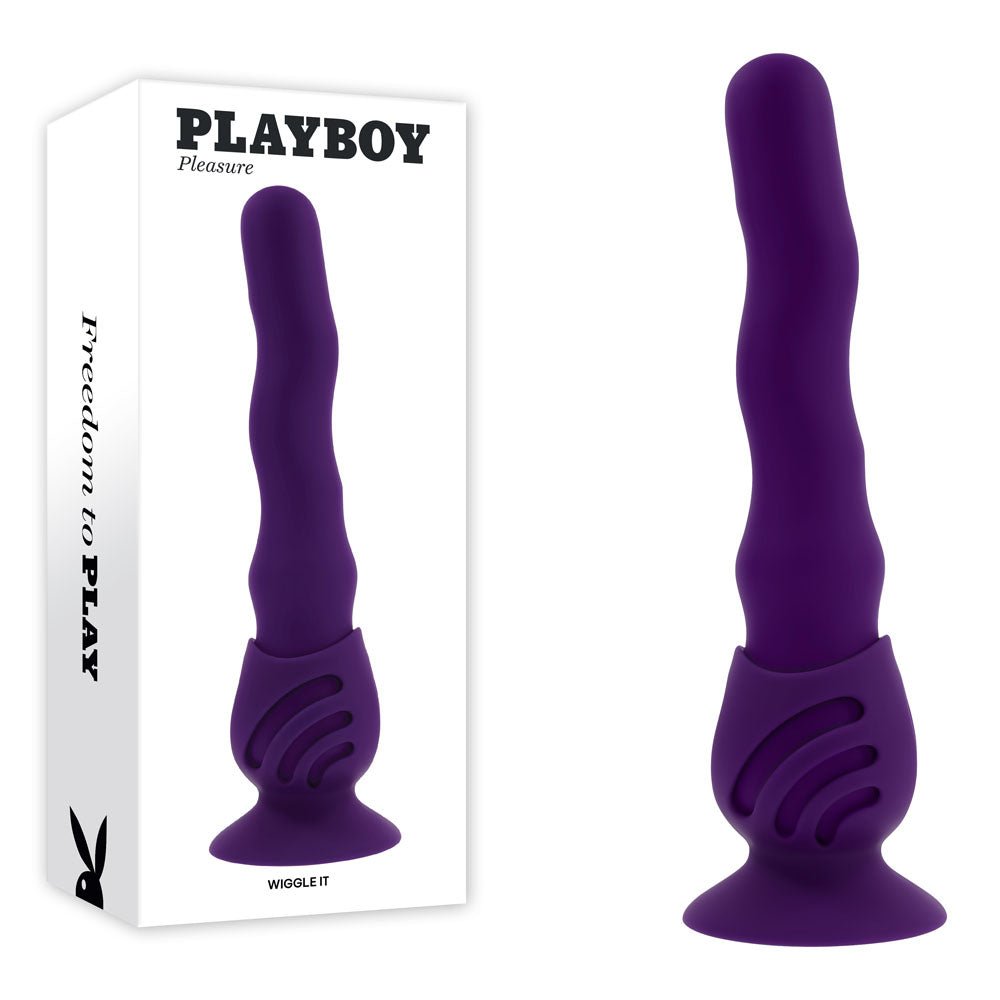 Playboy Pleasure WIGGLE IT Wiggling Vibrator - Purple 23.9 cm USB Rechargeable - VIBRATORS - Mr and Mrs D's