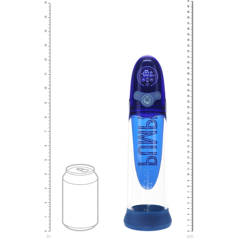 PUMPED Aqua - Pro AI - Enabled Submersible Auto Penis Pump - Blue/Clear USB Rechargeable - Mr and Mrs D's