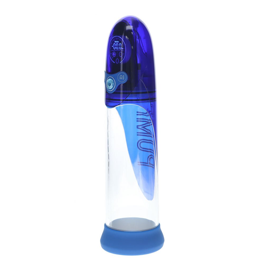 PUMPED Aqua - Pro AI - Enabled Submersible Auto Penis Pump - Blue/Clear USB Rechargeable - Mr and Mrs D's