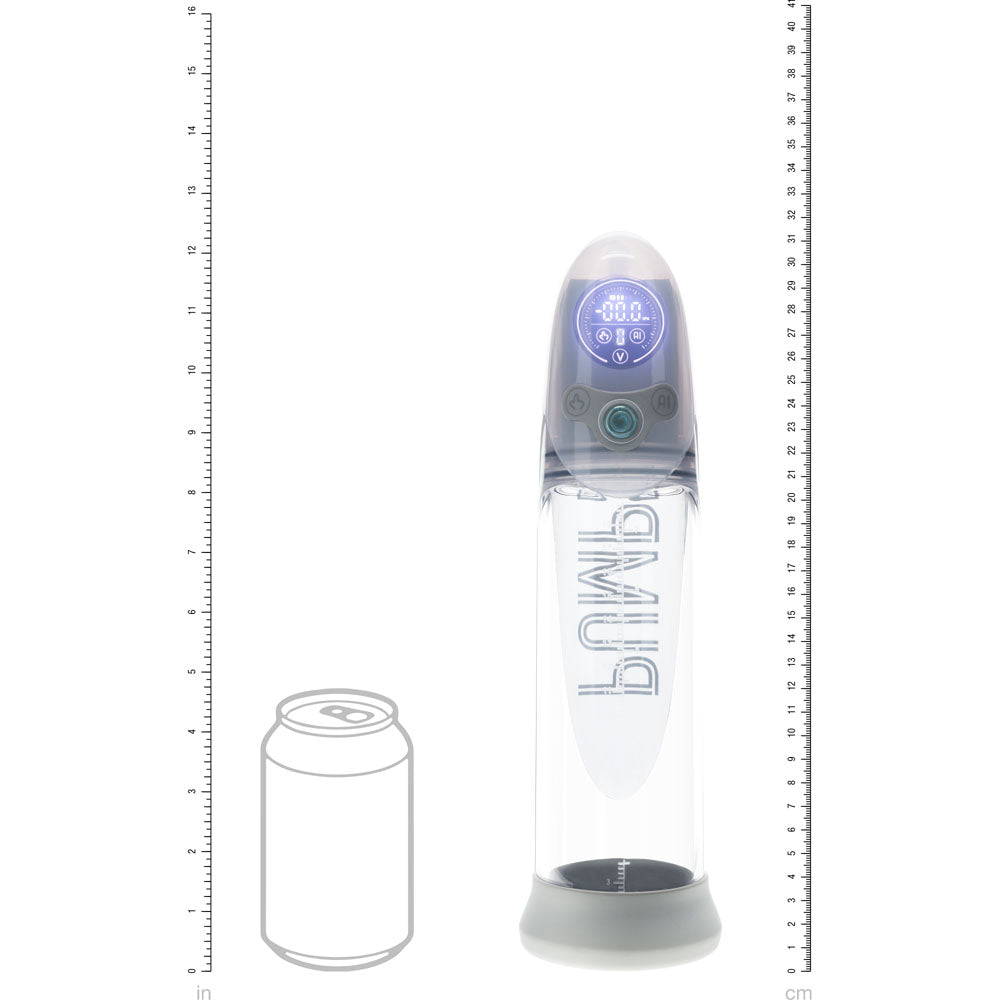 PUMPED Aqua - Pro AI - Enabled Submersible Auto Penis Pump - Grey/Clear USB Rechargeable - Mr and Mrs D's