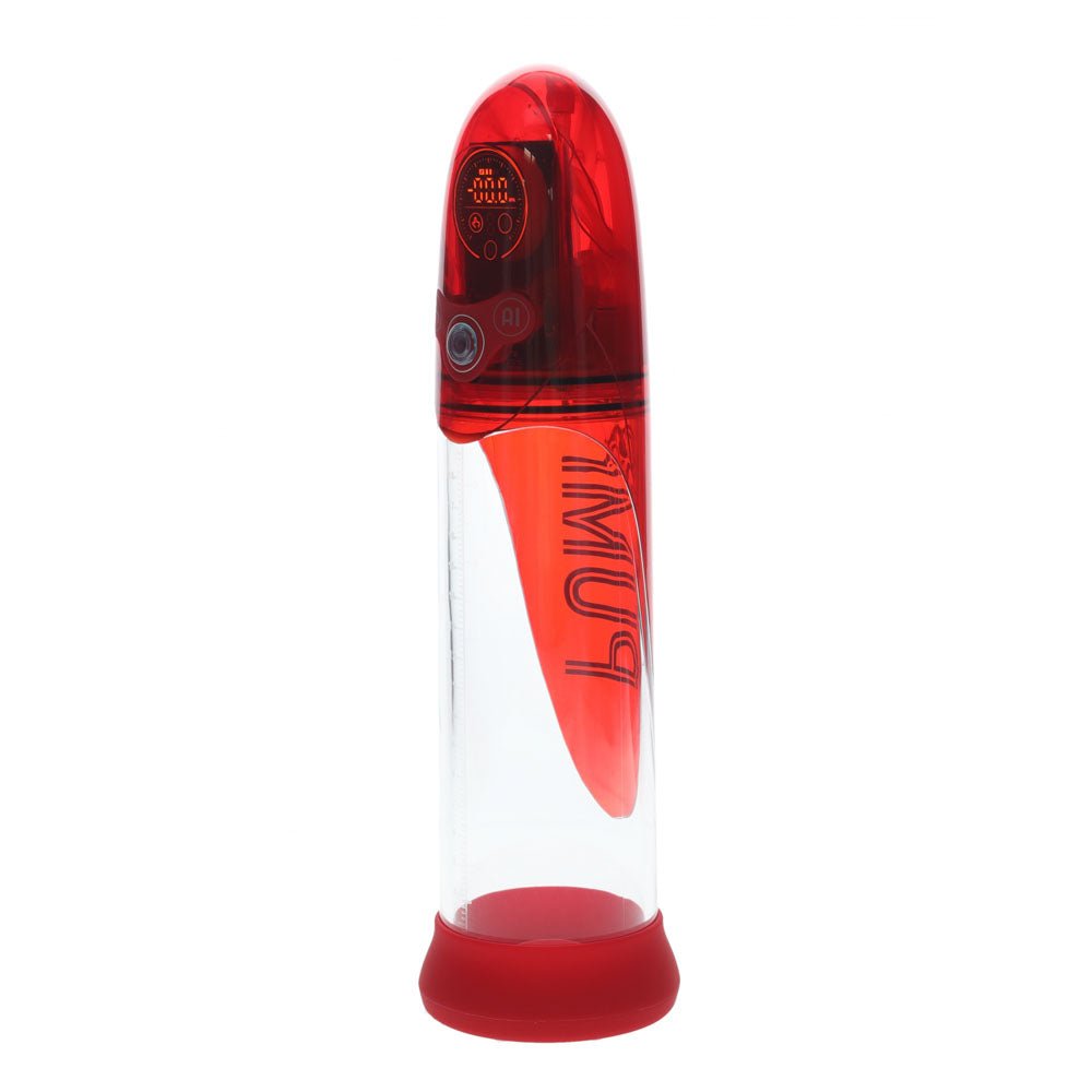 PUMPED Aqua - Pro Auto AI - Enabled Submersible Penis Pump - Red USB Rechargeable - Mr and Mrs D's