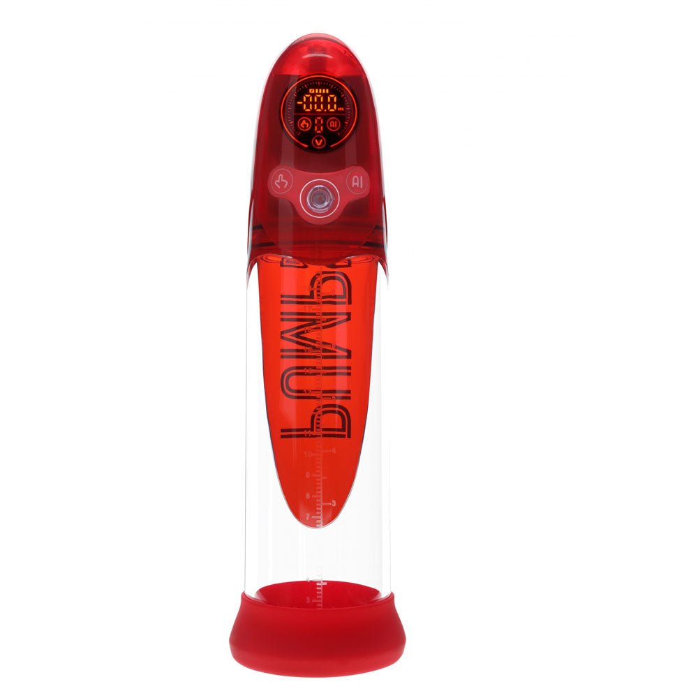 PUMPED Aqua - Pro Auto AI - Enabled Submersible Penis Pump - Red USB Rechargeable - Mr and Mrs D's