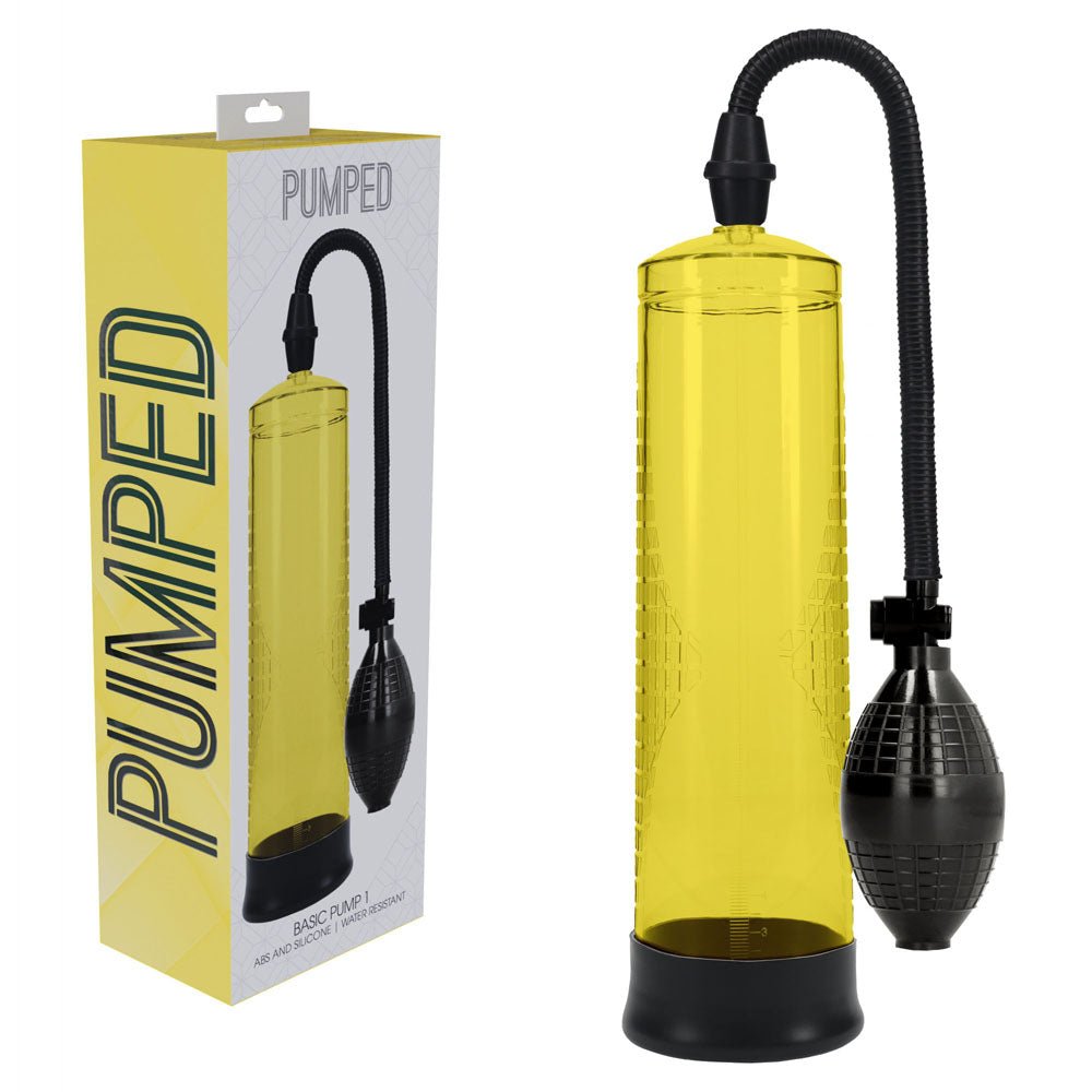 PUMPED Basic Pump 1 - Yellow - Yellow Penis Pump - PUMPS - Mr and Mrs D's