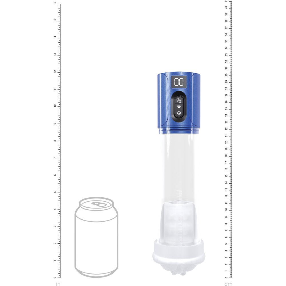 PUMPED HyperLift - Auto Penis Pump - Blue Metallic Blue/Clear USB Rechargeable - Mr and Mrs D's
