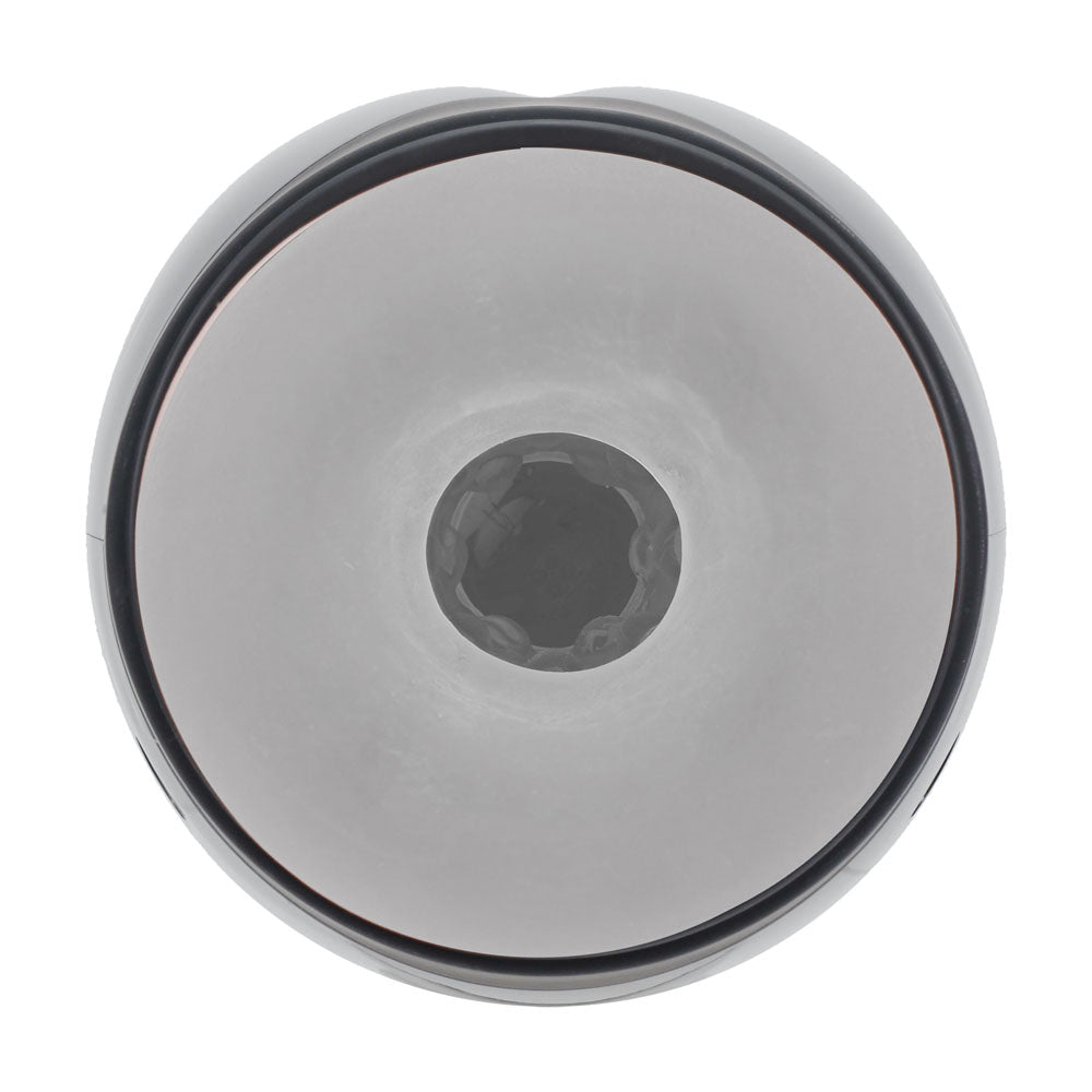 PUMPED Virtuo - Sucking And Vibrating Auto Masturbator Gunmetal Grey/Clear USB Rechargeable - Mr and Mrs D's