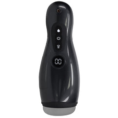 PUMPED Virtuo - Sucking And Vibrating Auto Masturbator Gunmetal Grey/Clear USB Rechargeable - Mr and Mrs D's