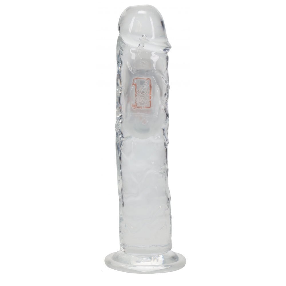 REALROCK 8'' Clear Wireless LED Vibrating Dong – USB Rechargeable 22cm with Remote - Mr and Mrs D's