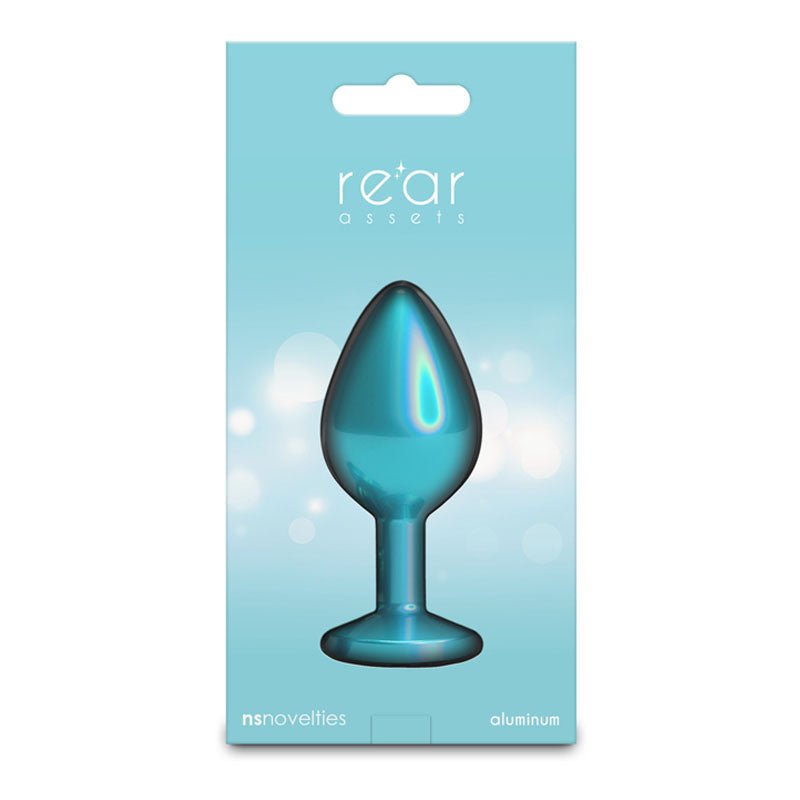 Rear Assets Iridescent Medium Butt Plug - Iridescent Teal 8.2 cm - ANAL TOYS - Mr and Mrs D's
