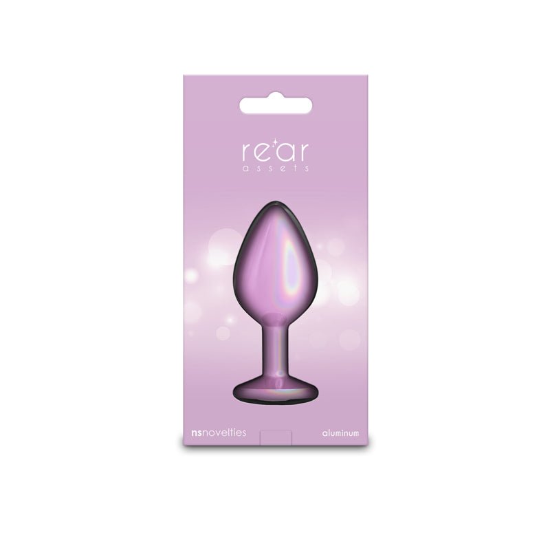 Rear Assets Iridescent Pink - Medium - Iridescent Pink 8.2 cm Medium Butt Plug - ANAL TOYS - Mr and Mrs D's