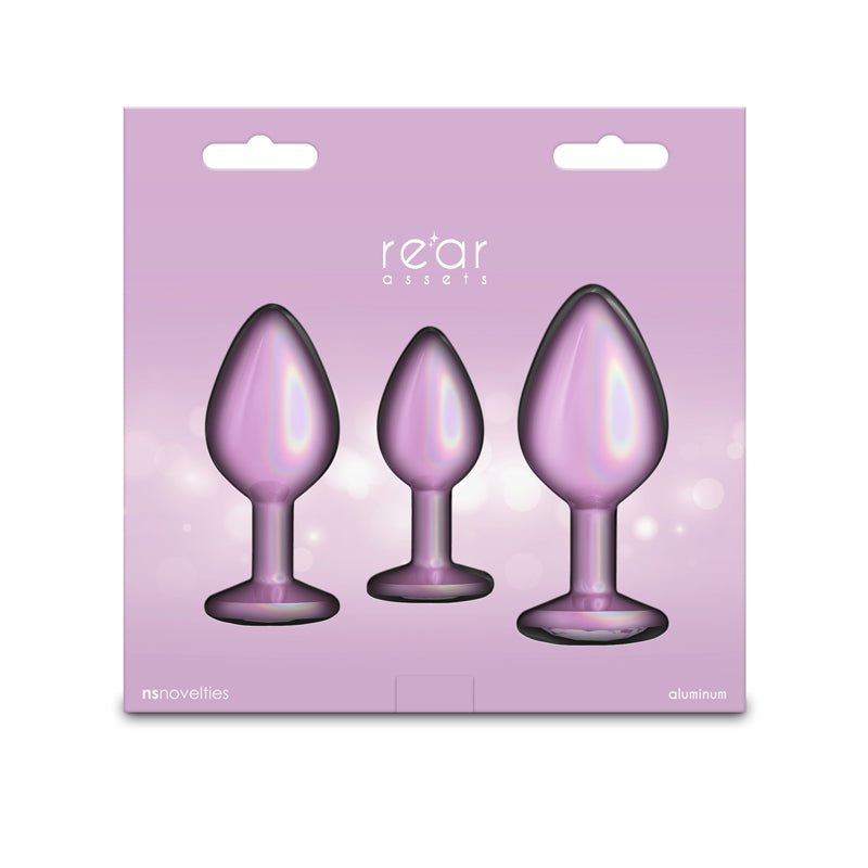 Rear Assets Trainer Kit - Iridescent Pink - Iridescent Pink Metallic Butt Plugs - Set of 3 Sizes - ANAL TOYS - Mr and Mrs D's