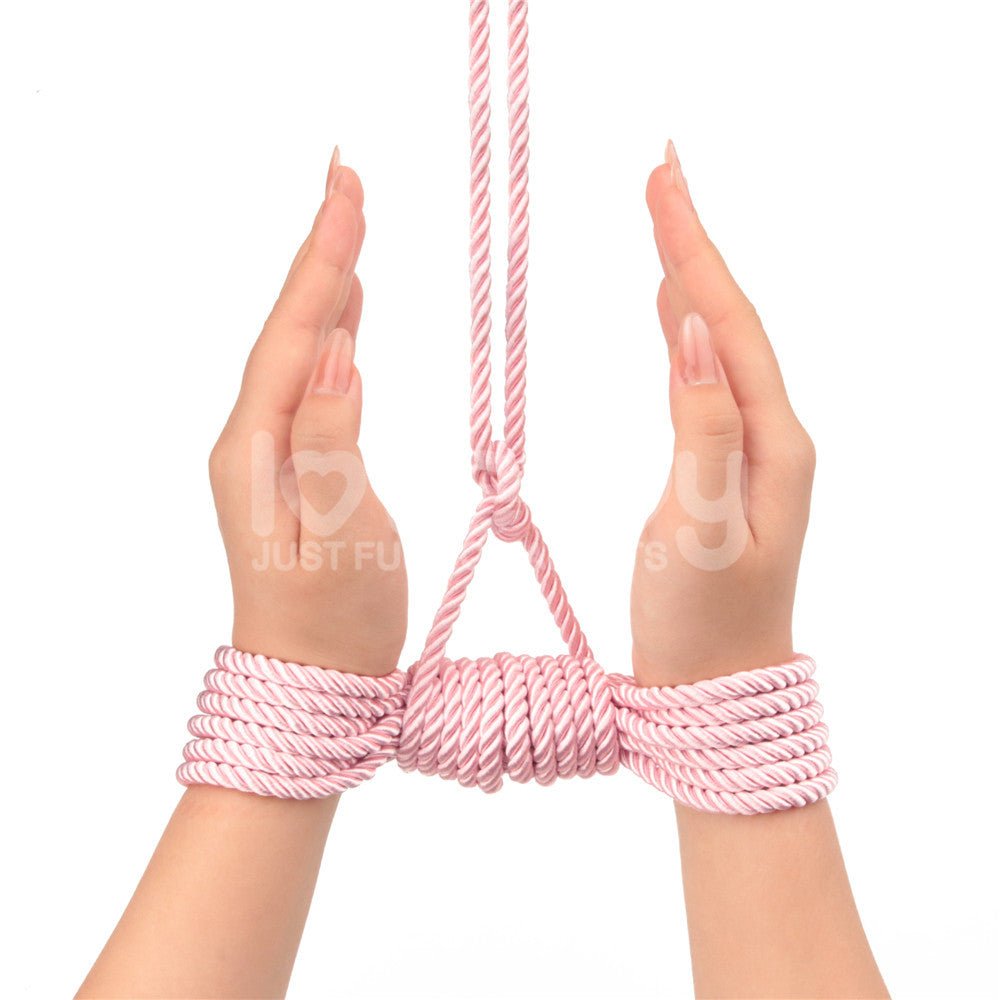 Rebellion Reign Silky Bondage Rope - Pink - Pink Bondage Rope - 10 metre length - BONDAGE - TOYS - Mr and Mrs D's