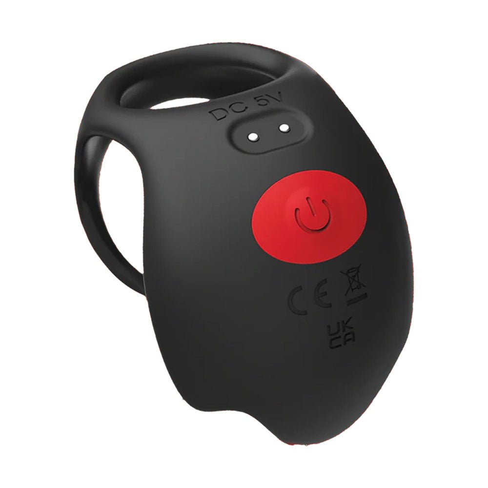 Red Dot Rings - V3 - Black Vibrating Cock & Ball Ring with Remote - COCK RINGS - Mr and Mrs D's