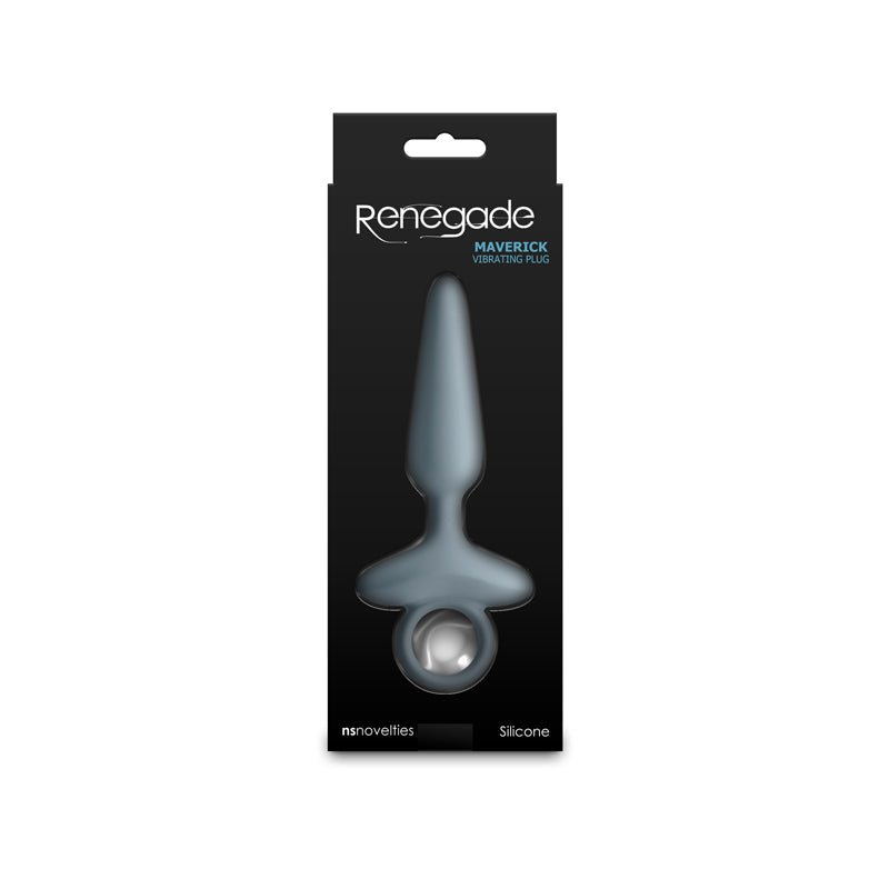 Renegade Maverick - Grey - Grey 15 cm USB Rechargeable Vibrating Butt Plug - Mr and Mrs D's