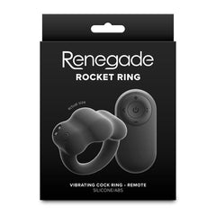 Renegade Rocket Vibrating Cock Ring with Wireless Remote - Black USB Rechargeable - COCK RINGS - Mr and Mrs D's