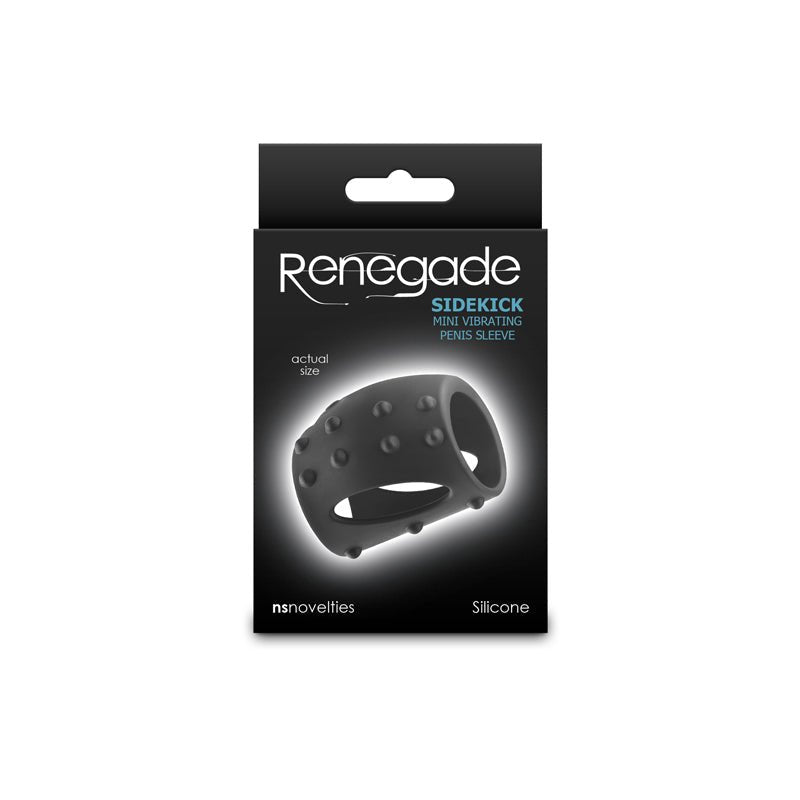 Renegade Sidekick - Black - Black USB Rechargeable Vibrating Penis Cage - COCK RINGS - Mr and Mrs D's
