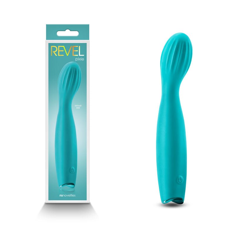 Revel Pixie - Teal - Teal 17.3 cm USB Rechargeable Vibrator - Mr and Mrs D's