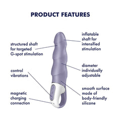 Satisfyer Air Pump Vibrator 1 - Lilac USB Rechargeable Inflatable Vibrator - VIBRATORS - PREMIUM - Mr and Mrs D's