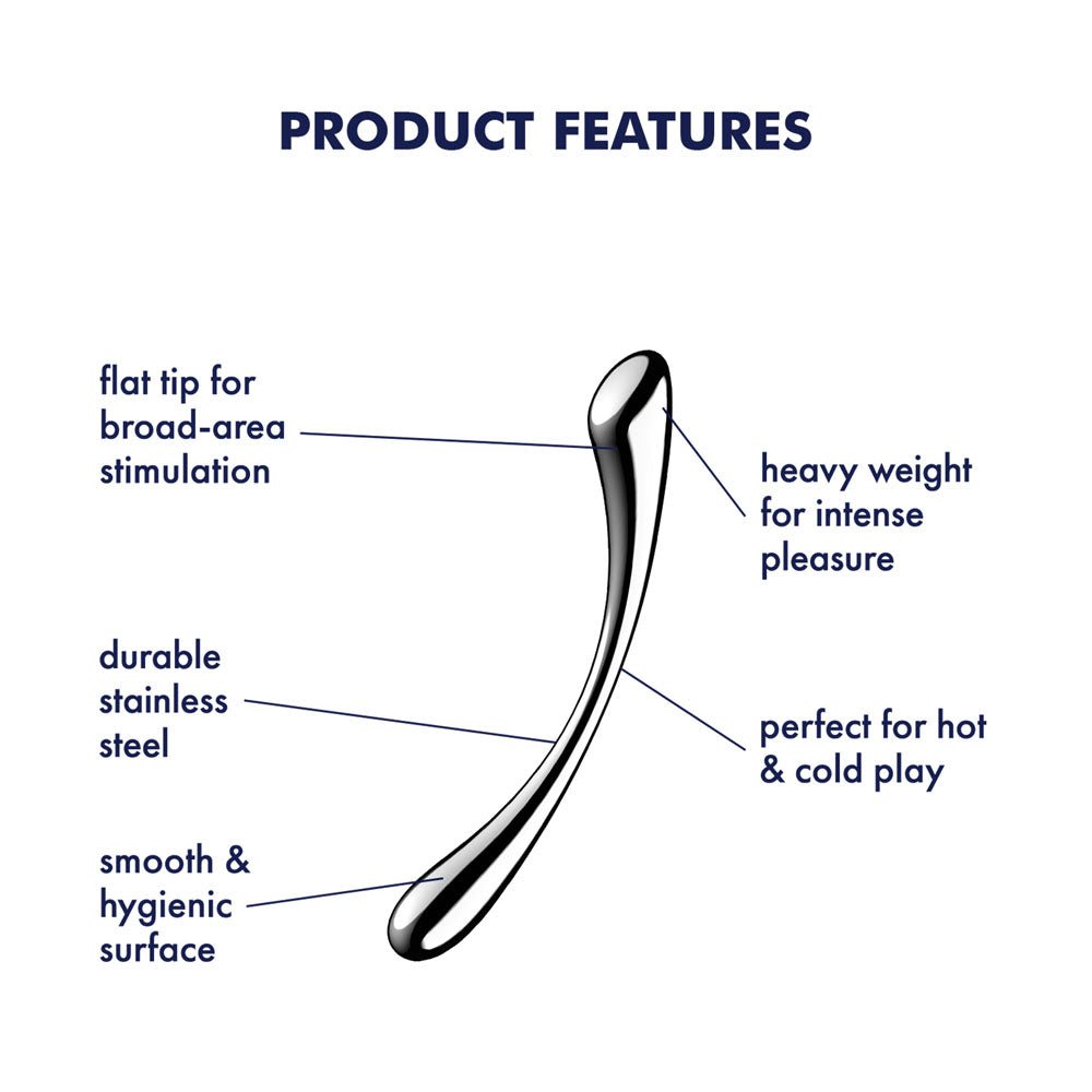 Satisfyer Cosmic Crest 1 - Chrome Steel 24 cm Dildo - Mr and Mrs D's