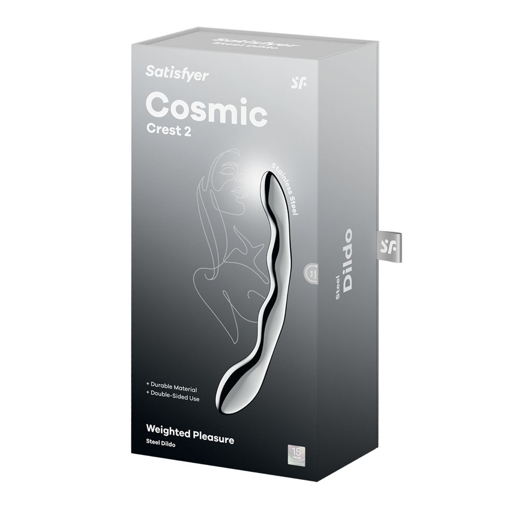 Satisfyer Cosmic Crest 2 - Chrome Steel 20.5 cm Dildo - Mr and Mrs D's