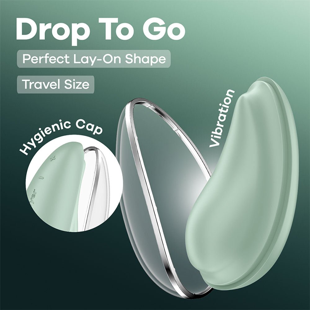Satisfyer Drop To Go Clitoral Stimulator - Mint Green USB Rechargeable - STIMULATORS - PREMIUM - Mr and Mrs D's