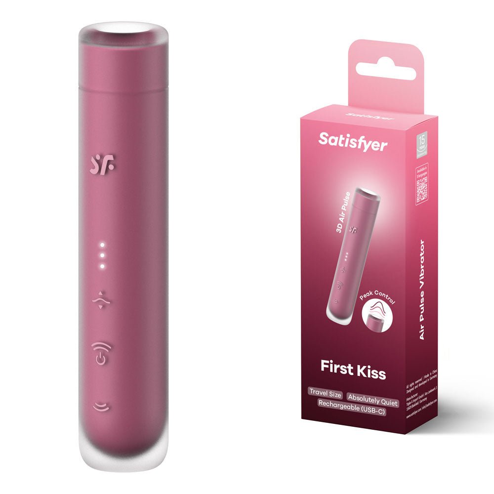 Satisfyer First Kiss - Air Pulse Stimulator Vibrator Pink - AIR PULSATION - PREMIUM - Mr and Mrs D's
