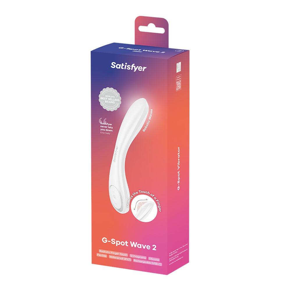 Satisfyer G - Spot Wave 2 Flicking Tip Vibrator - 23.6 cm USB Rechargeable - VIBRATORS - PREMIUM - Mr and Mrs D's