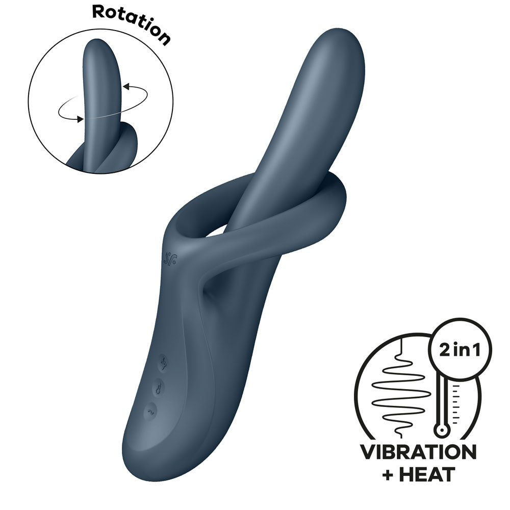 Satisfyer Heat Flex 4 - Grey - Grey USB Rechargeable Heating Vibrator - VIBRATORS - PREMIUM - Mr and Mrs D's