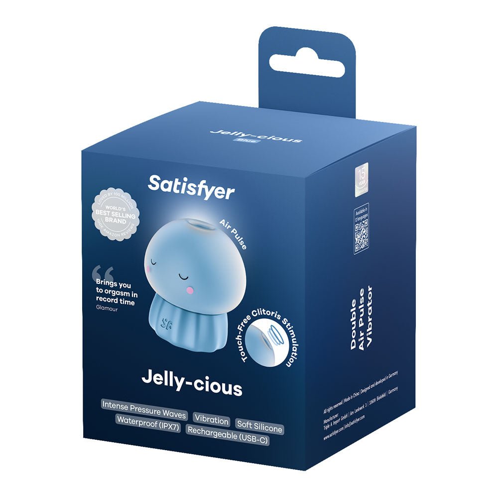 Satisfyer Jelly - cious - Blue USB Rechargeable Air Pulse Stimulator - AIR PULSATION - Mr and Mrs D's