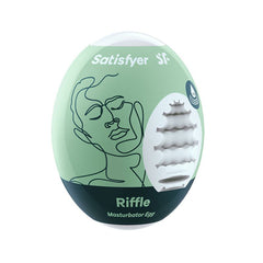 Satisfyer Masturbator Egg - Riffle - White Stroker Sleeve - Mr and Mrs D's