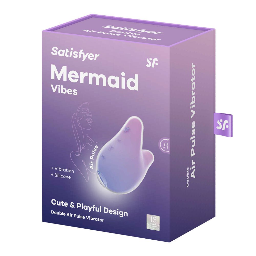 Satisfyer Mermaid Vibes - Violet/Pink USB Rechargeable Air Pulse Stimulator - AIR PULSATION - PREMIUM - Mr and Mrs D's