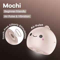 Satisfyer Mochi - Beige - Beige USB Rechargeable Air Pulse Stimulator - AIR PULSATION - PREMIUM - Mr and Mrs D's