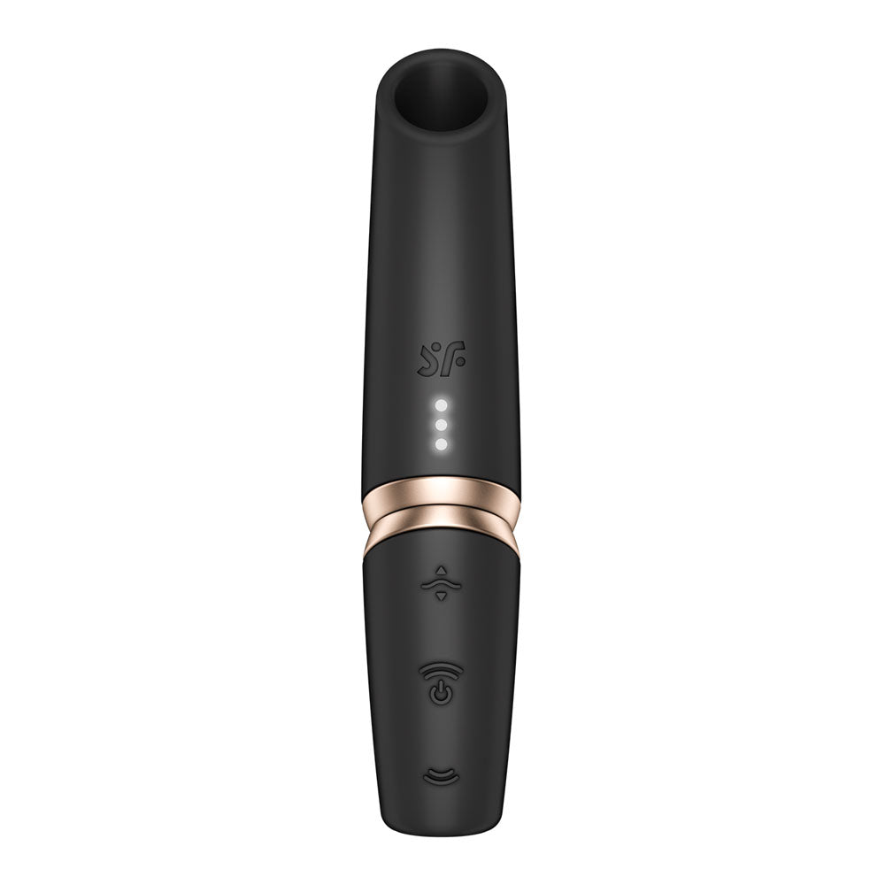 Satisfyer Perfect Kiss - Air Pulse Stimulator Vibrator Black - AIR PULSATION - PREMIUM - Mr and Mrs D's