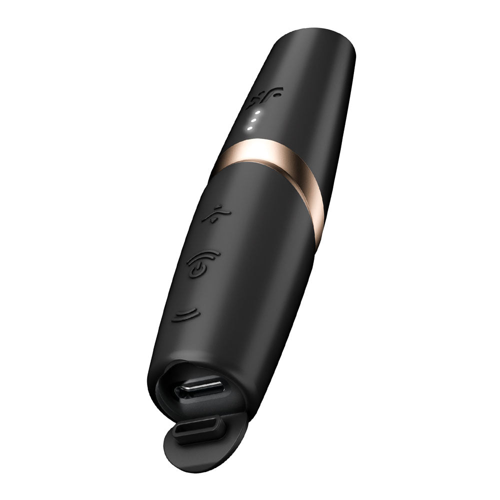 Satisfyer Perfect Kiss - Air Pulse Stimulator Vibrator Black - AIR PULSATION - PREMIUM - Mr and Mrs D's
