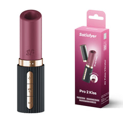 Satisfyer Pro 2 Kiss - Air Pulse Stimulator Vibrator Red/Black - AIR PULSATION - PREMIUM - Mr and Mrs D's