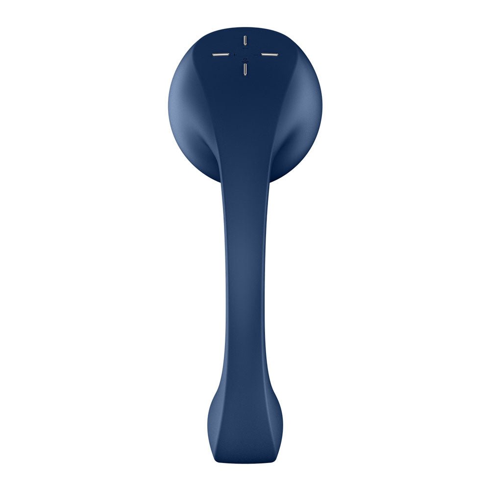 Satisfyer Pro+ Wave 4 - Blue USB Rechargeable Vibrator with Air Pulse Stimulation and App Control - AIR PULSATION - PREMIUM - Mr and Mrs D's
