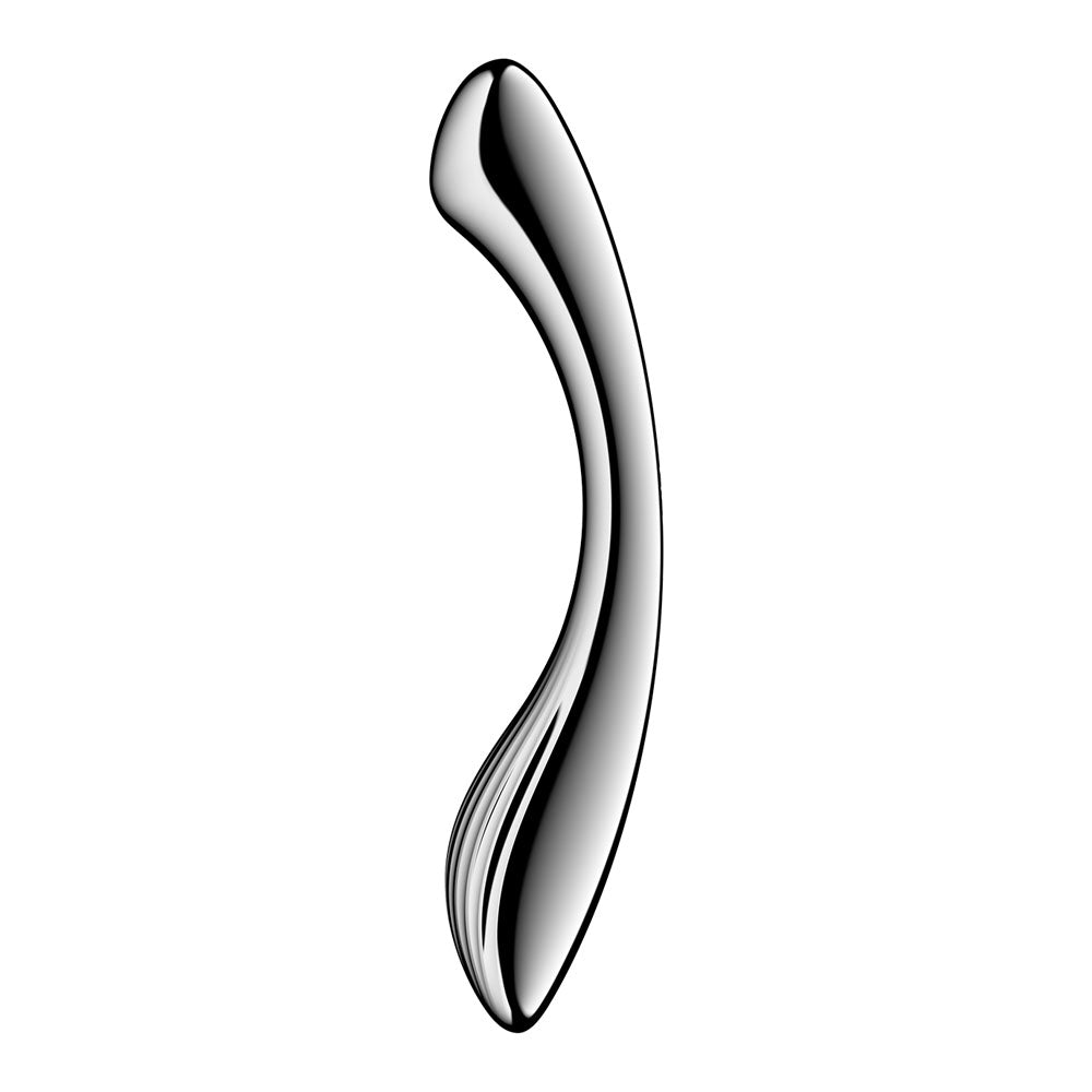 Satisfyer Pure Gravity 1 - Chrome Steel 22 cm Dildo - Mr and Mrs D's