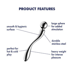 Satisfyer Star Force 2 - Chrome Steel 22 cm Dildo - Mr and Mrs D's