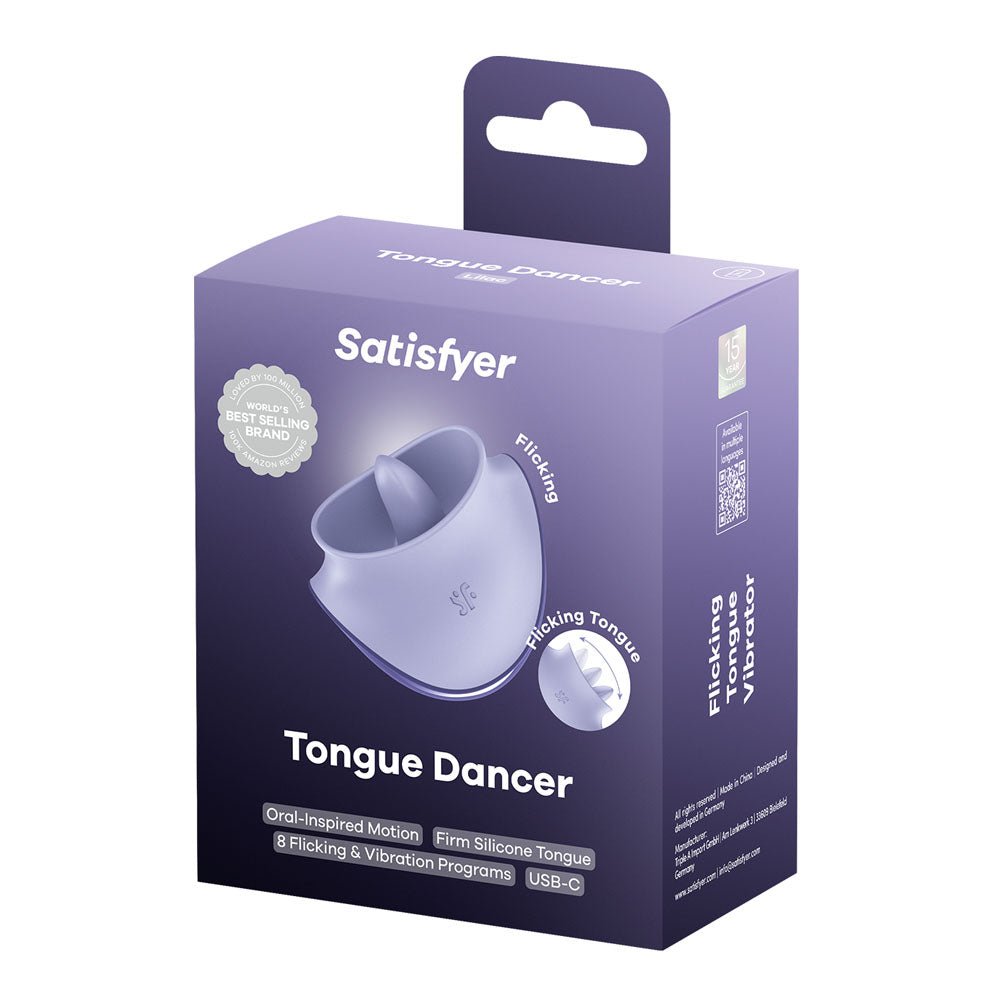Satisfyer Tongue Dancer - Purple USB Rechargeable Flicking Stimulator - STIMULATORS - PREMIUM - Mr and Mrs D's