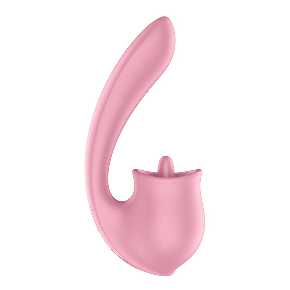 Satisfyer Tongue Genius - Pink USB Rechargeable Vibrator with Flicking Clit Stimulator - VIBRATORS - PREMIUM - Mr and Mrs D's