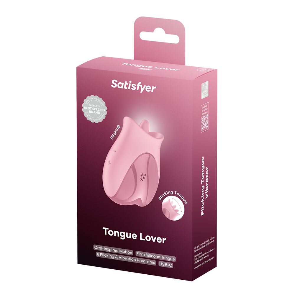 Satisfyer Tongue Lover - Pink USB Rechargeable Flicking Stimulator - STIMULATORS - PREMIUM - Mr and Mrs D's